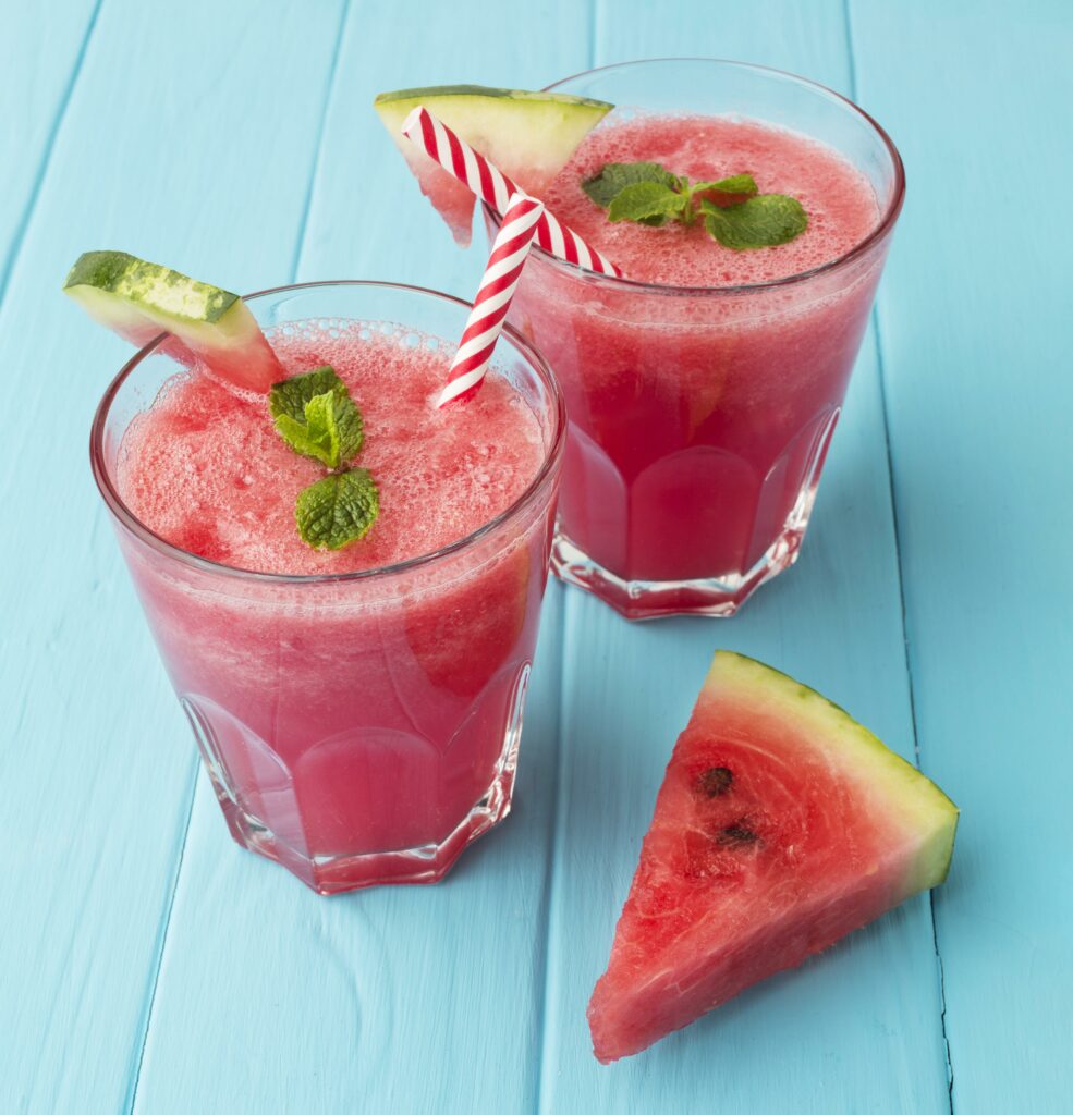Verrine de gaspacho à la tomate et à la pastèque